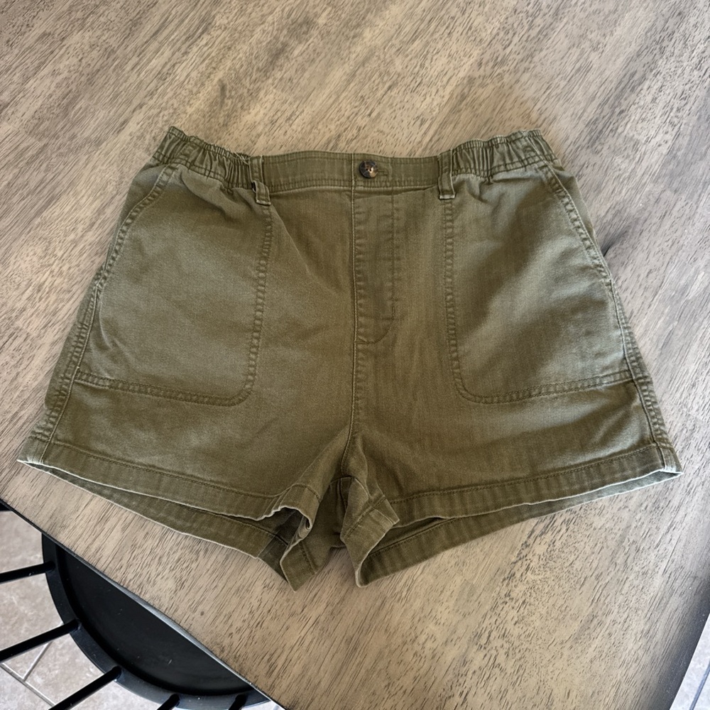 Olive Green Women's Utility Shorts